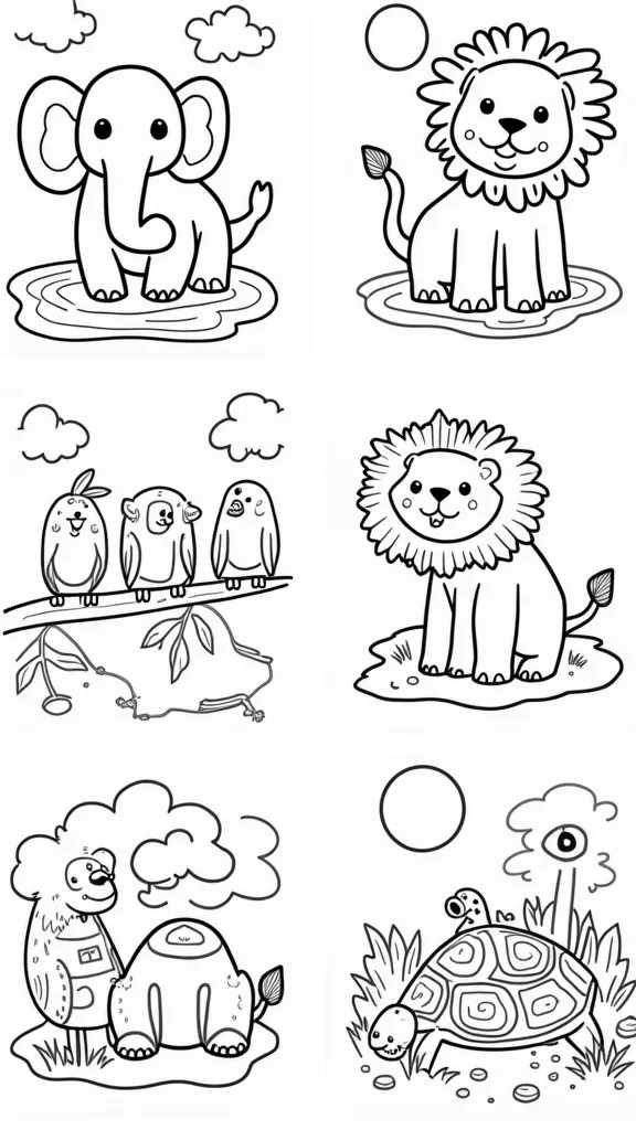 pages à colorier pour enfants animaux